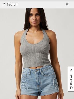 Pacsun Light Indigo Bow High Waisted Denim Festival Shorts size 23